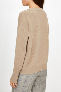 Pull Darius classique en laine - Beige
