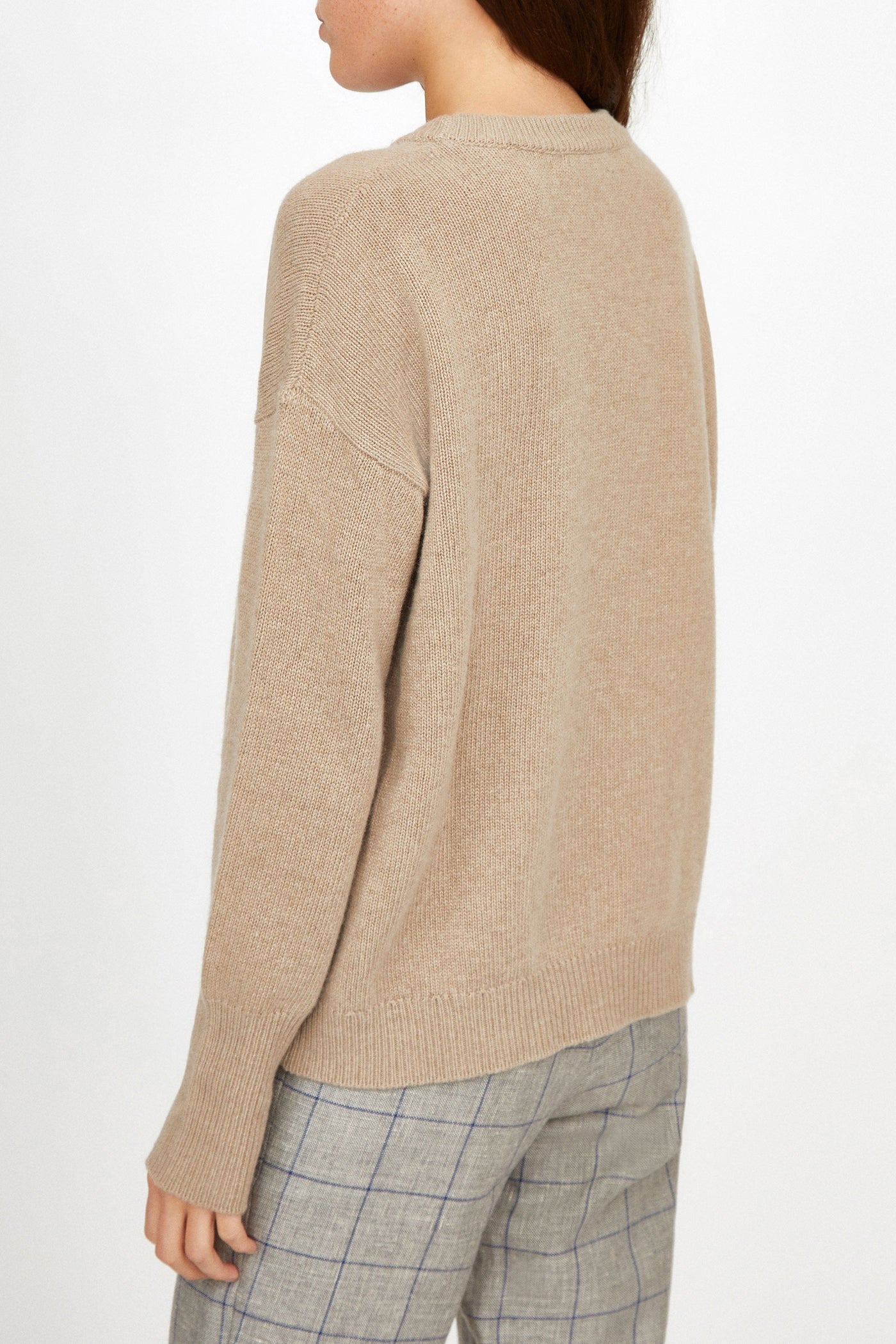 Pull Darius classique en laine - Beige