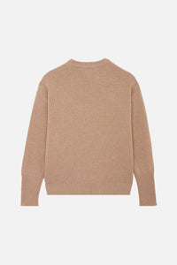 Pull Darius classique en laine - Beige