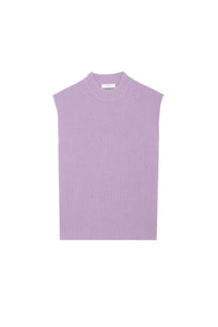 Pull Simon classique en laine - Lilas
