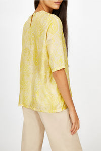 Haut Martial à motif paisley en soie - Soleil