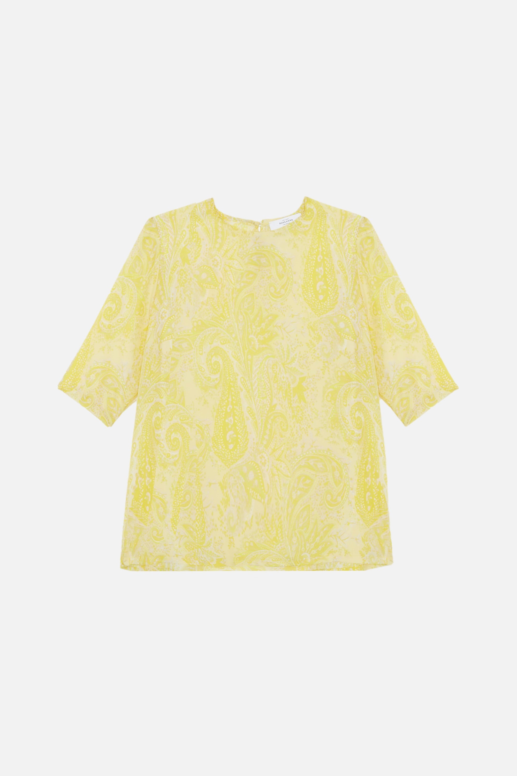 Haut Martial à motif paisley en soie - Soleil
