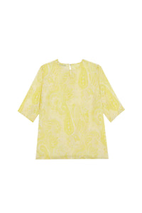 Haut Martial à motif paisley en soie - Soleil