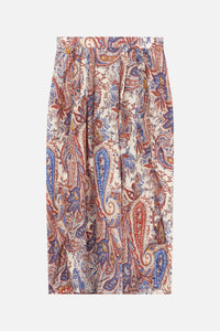 Jupe Walker à motif paisley en soie - Denim