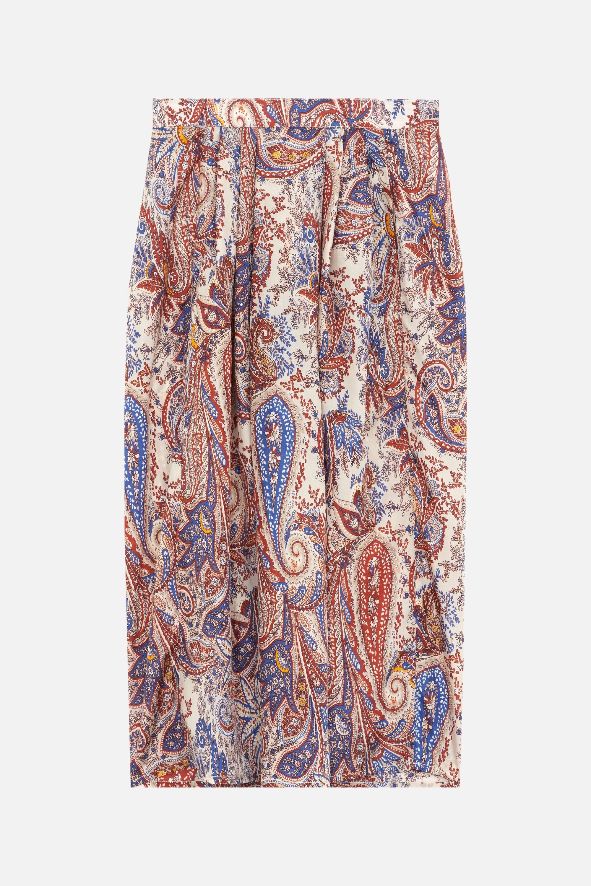 Jupe Walker à motif paisley en soie - Denim