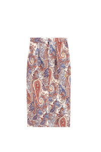 Jupe Walker à motif paisley en soie - Denim