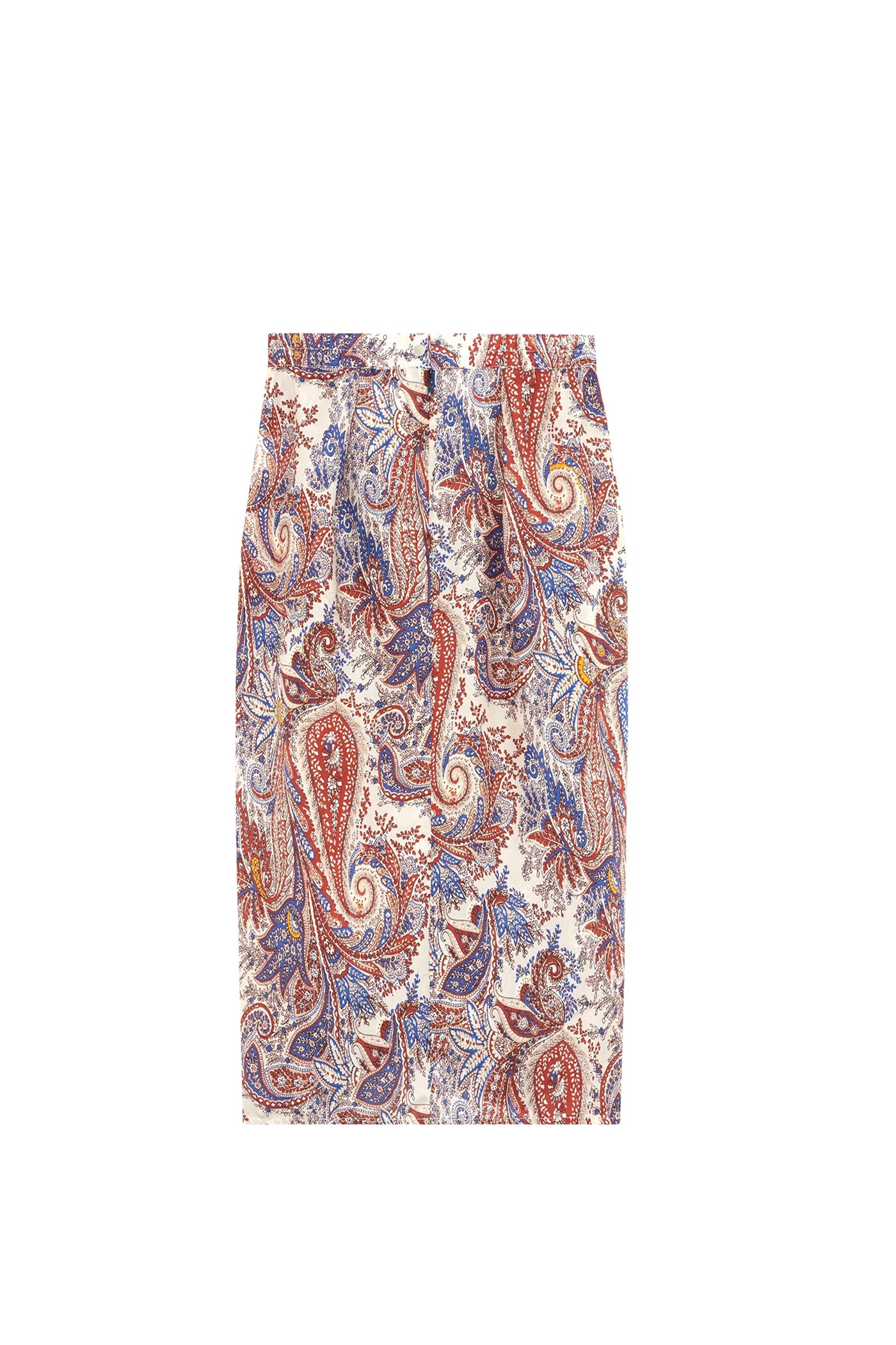 Jupe Walker à motif paisley en soie - Denim