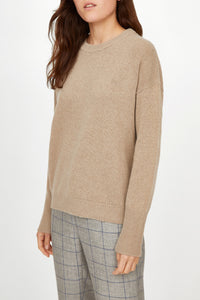Pull Darius classique en laine - Beige