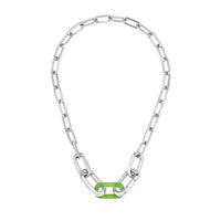 Collier Empreinte animale Serpent en cristal - Vert