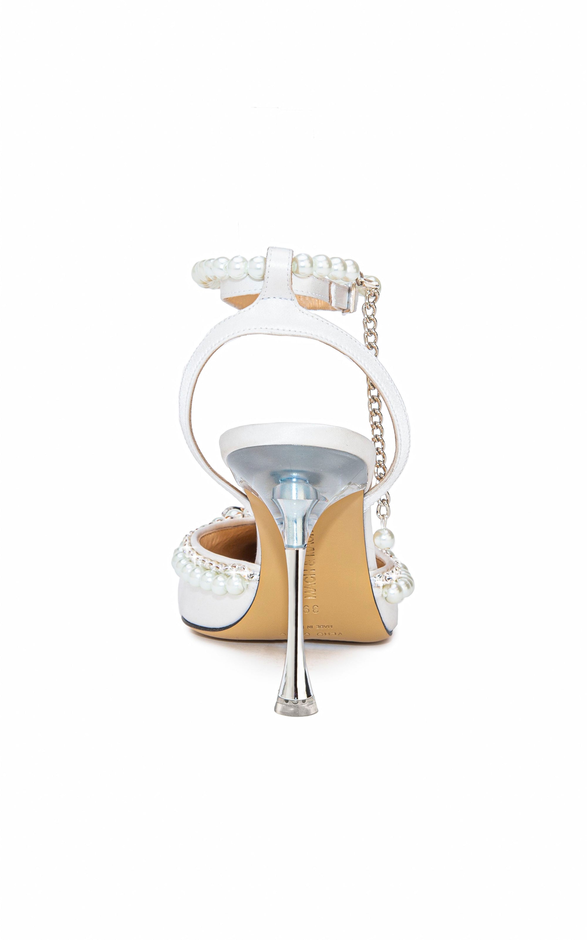 Sophie 100 silk & pearl slingbacks - Ivory Pearl