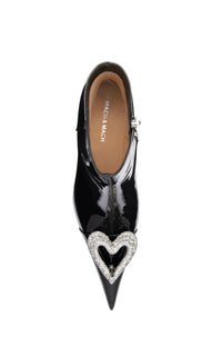 Triple Heart 65 ankle boots in patent leather & rhinestone - Black