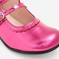 125 QTY / ROSE FUSCHIA CHAUSSURES CUIR EUGENIE