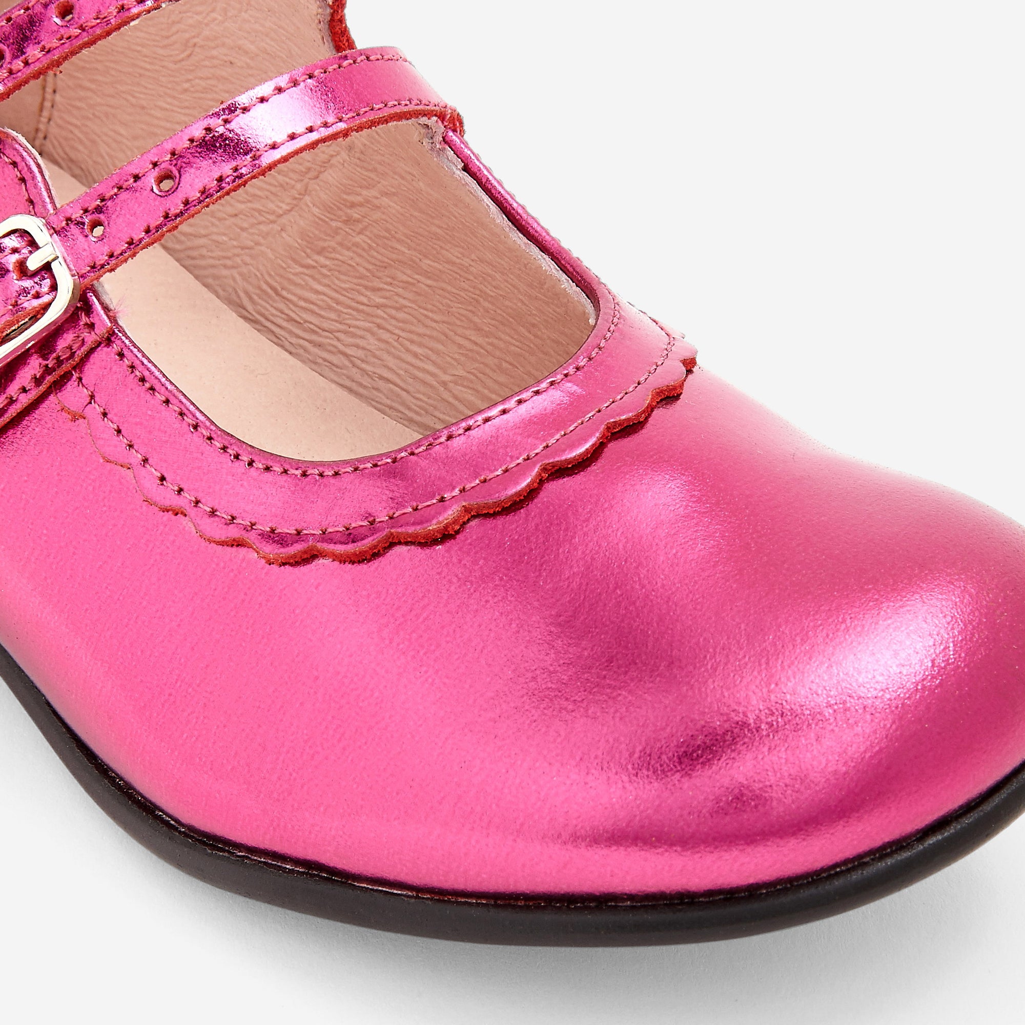 125 QTY / ROSE FUSCHIA CHAUSSURES CUIR EUGENIE