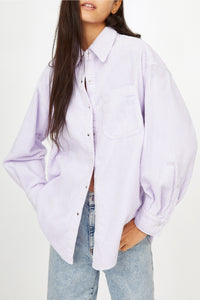 Chemise Mila en velours - Lilas