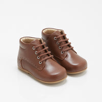 1 QTY / MARRON CLAIR CHAUSSURES CUIR FRIMOUSSE