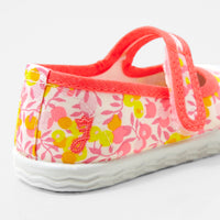 1 QTY / ROSE/MULTICO CHAUSSURES TOILE PENNY