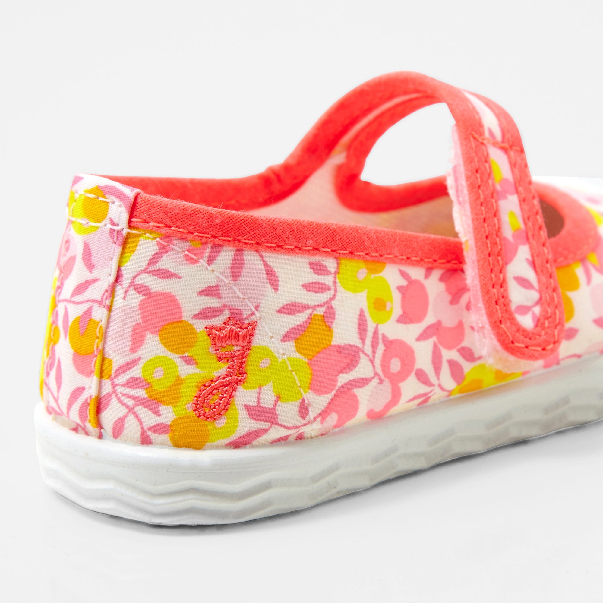 1 QTY / ROSE/MULTICO CHAUSSURES TOILE PENNY