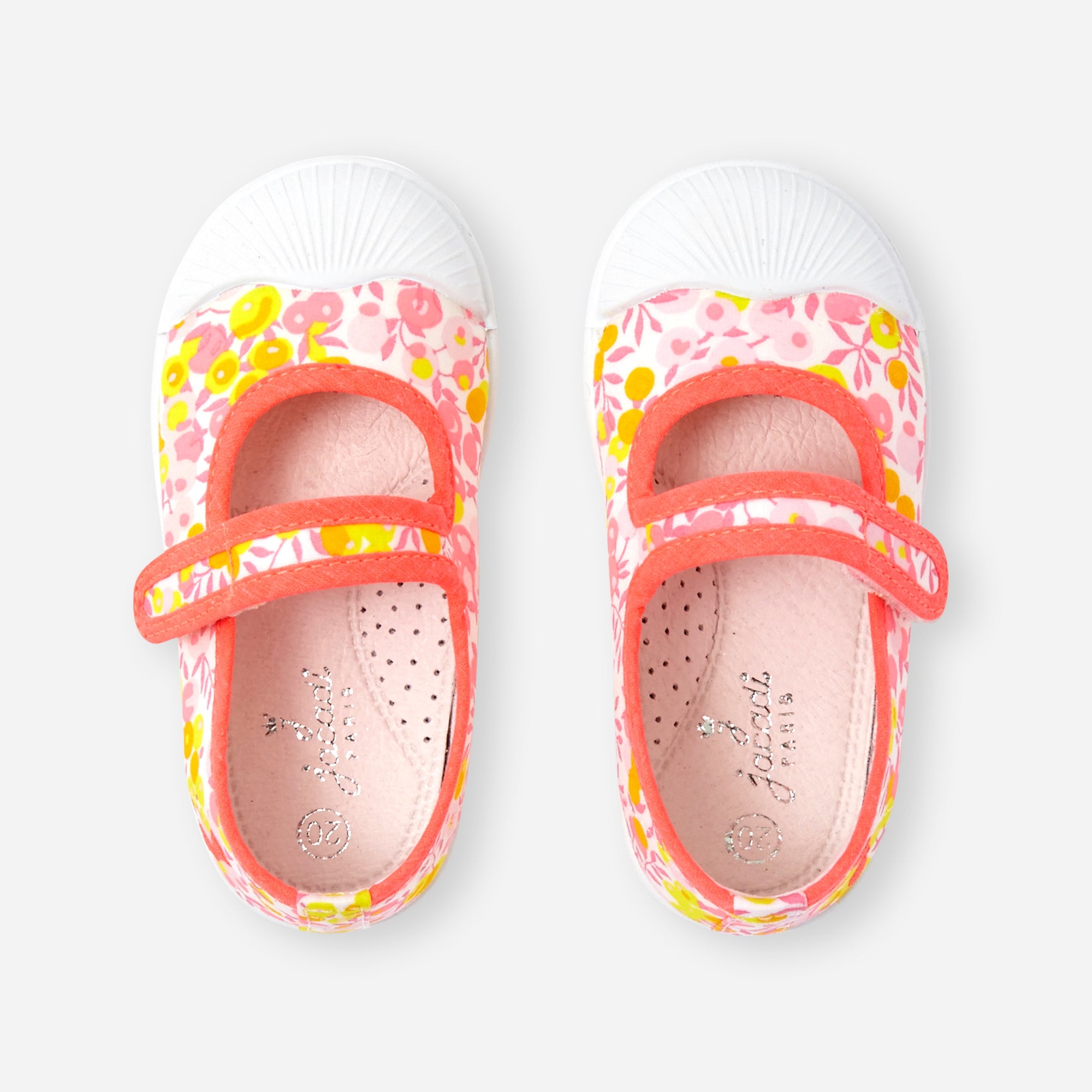 1 QTY / ROSE/MULTICO CHAUSSURES TOILE PENNY