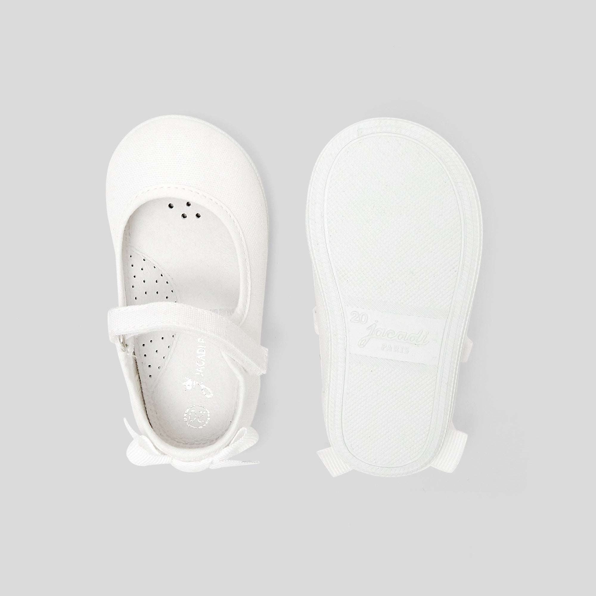 0 QTY / BLANC JACADI CHAUSSURES TOILE BORA