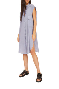 Robe midi Waky en rayures - Denim