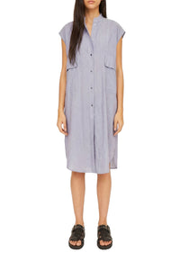 Robe midi Waky en rayures - Denim