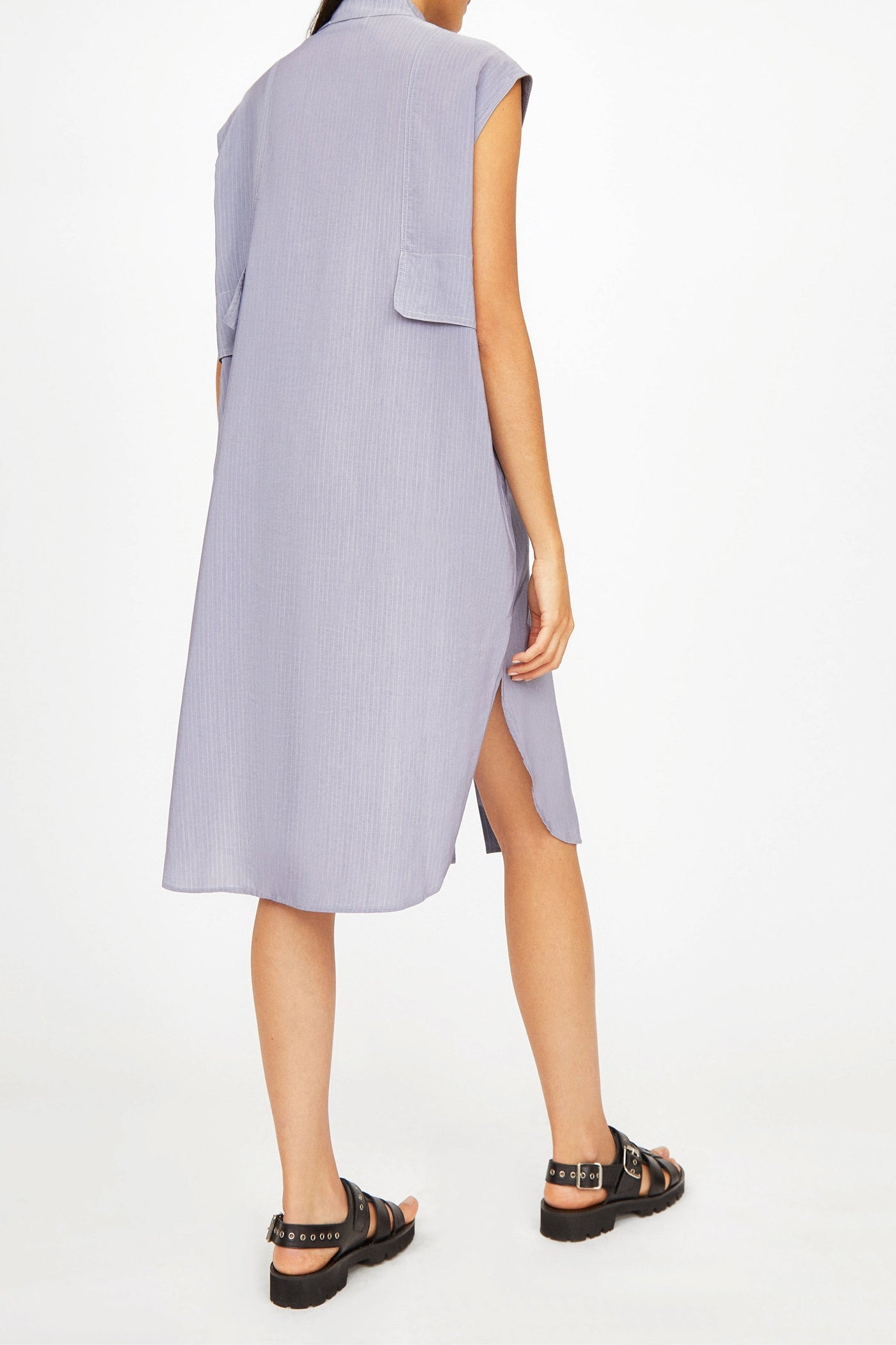 Robe midi Waky en rayures - Denim