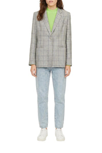 Veste Joseph en carreaux en laine et lin - Nuage