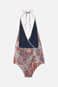 Falcon paisley swimming costume - Denim