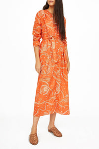 Robe longue Edward à motif - Marine