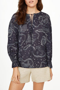 Ava patterned blouse - Earth