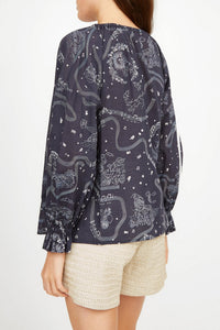 Ava patterned blouse - Earth