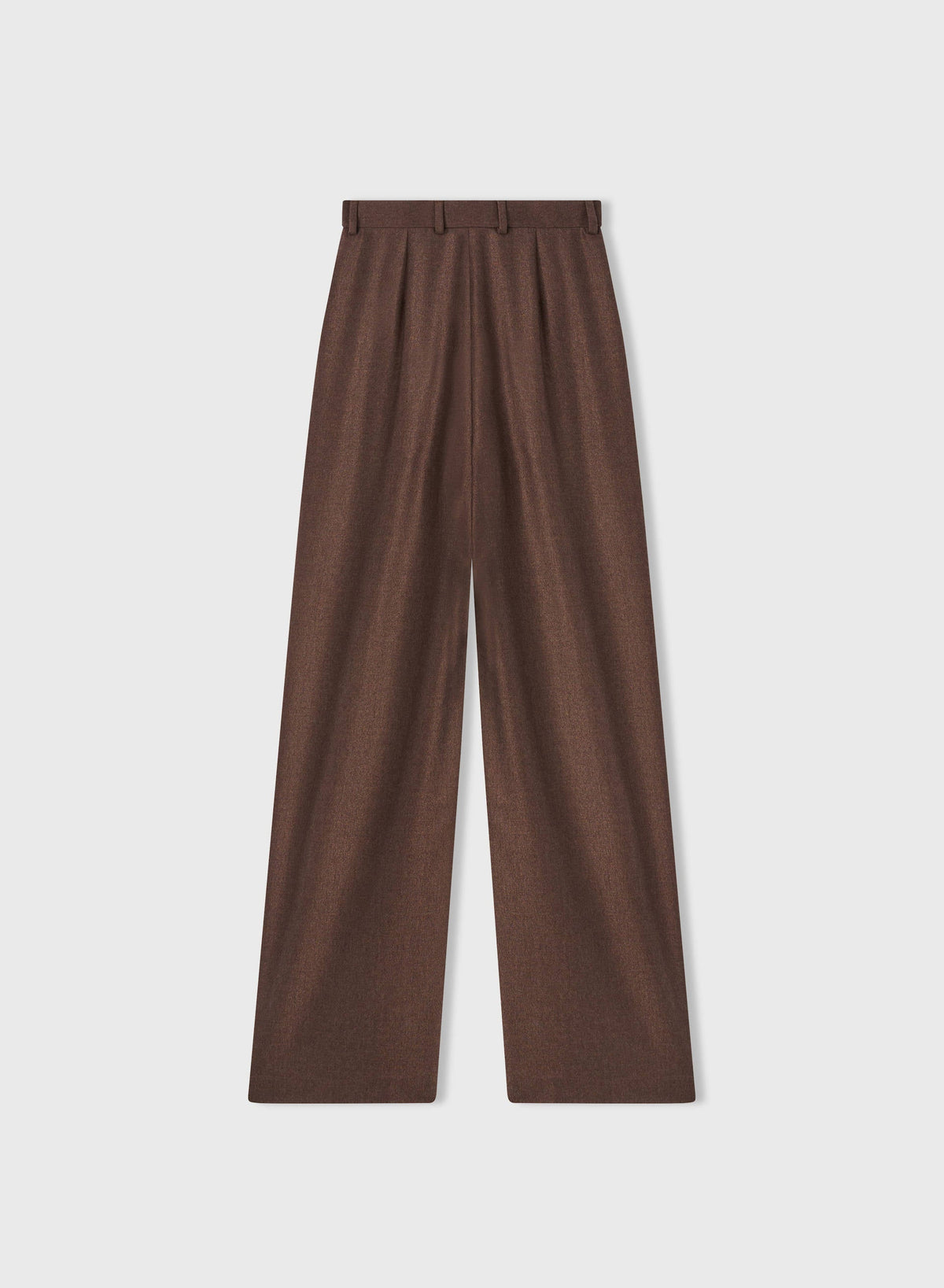 MAUVE DOUBLE-PLEATED WIDE-LEG PANTS