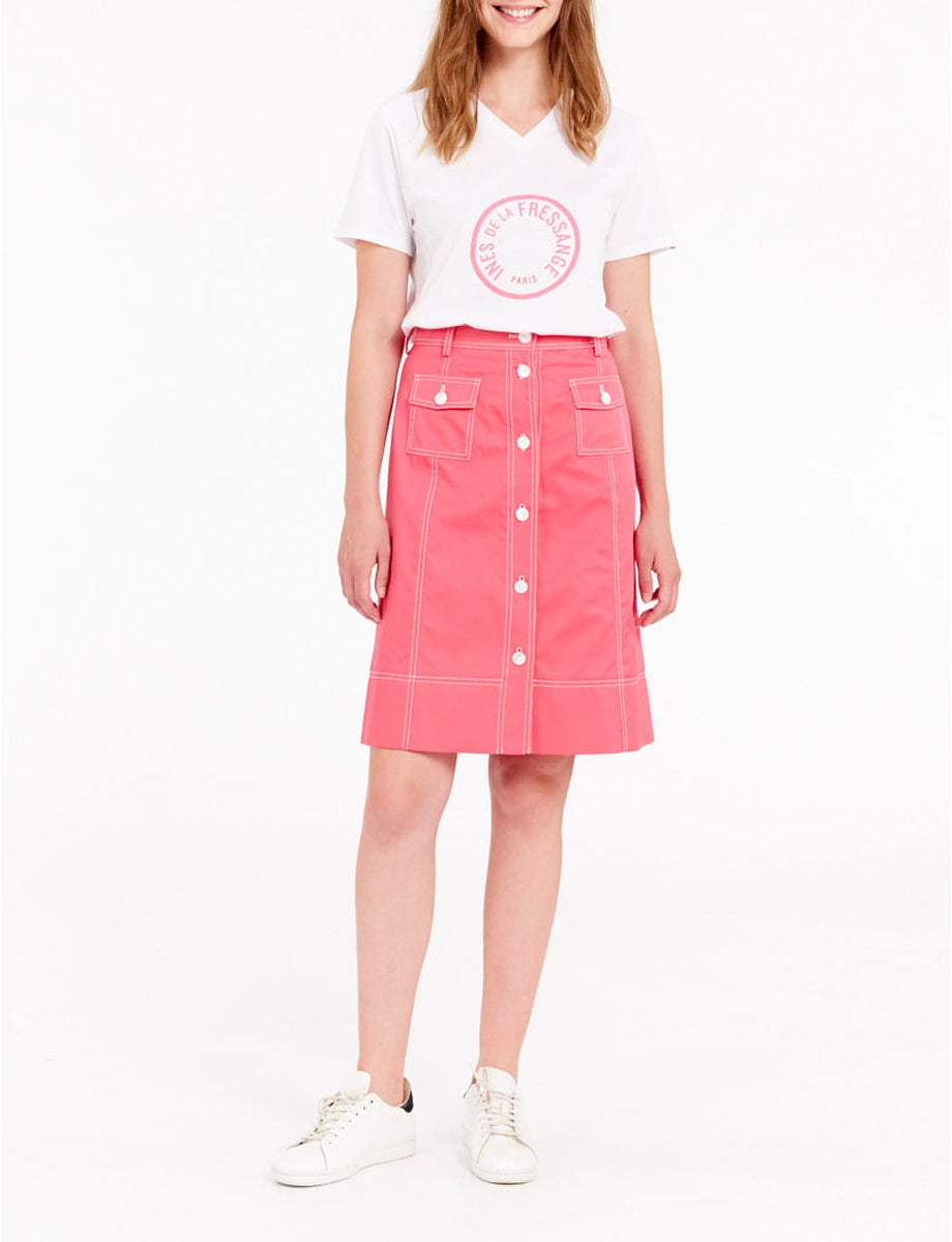 11qty RELIQUAT 75€ 0%  / Jupe trapèze Rachel - Pink