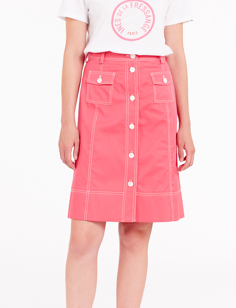 11qty RELIQUAT 75€ 0%  / Jupe trapèze Rachel - Pink