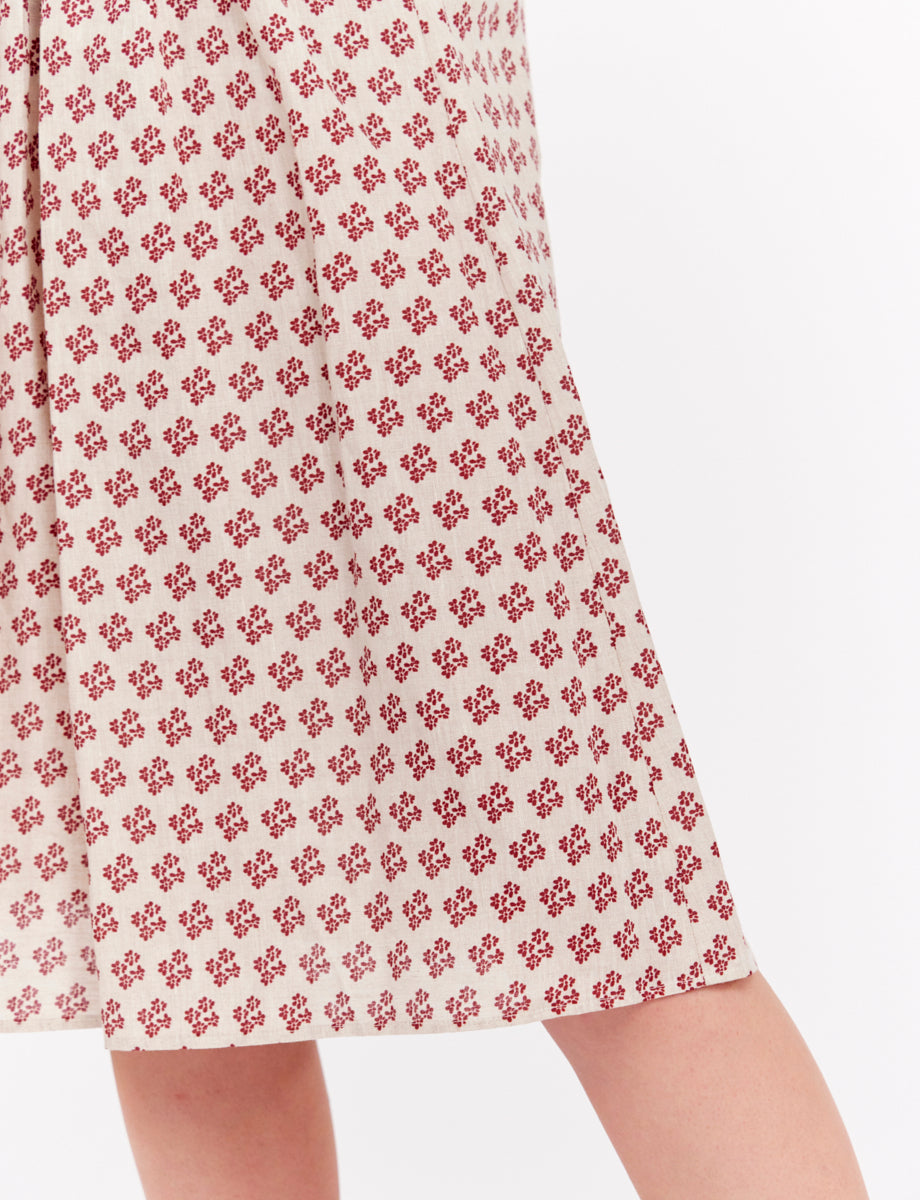 5qty RELIQUAT 90€ 20%  / Jupe ample Alix en lin - Indian Red