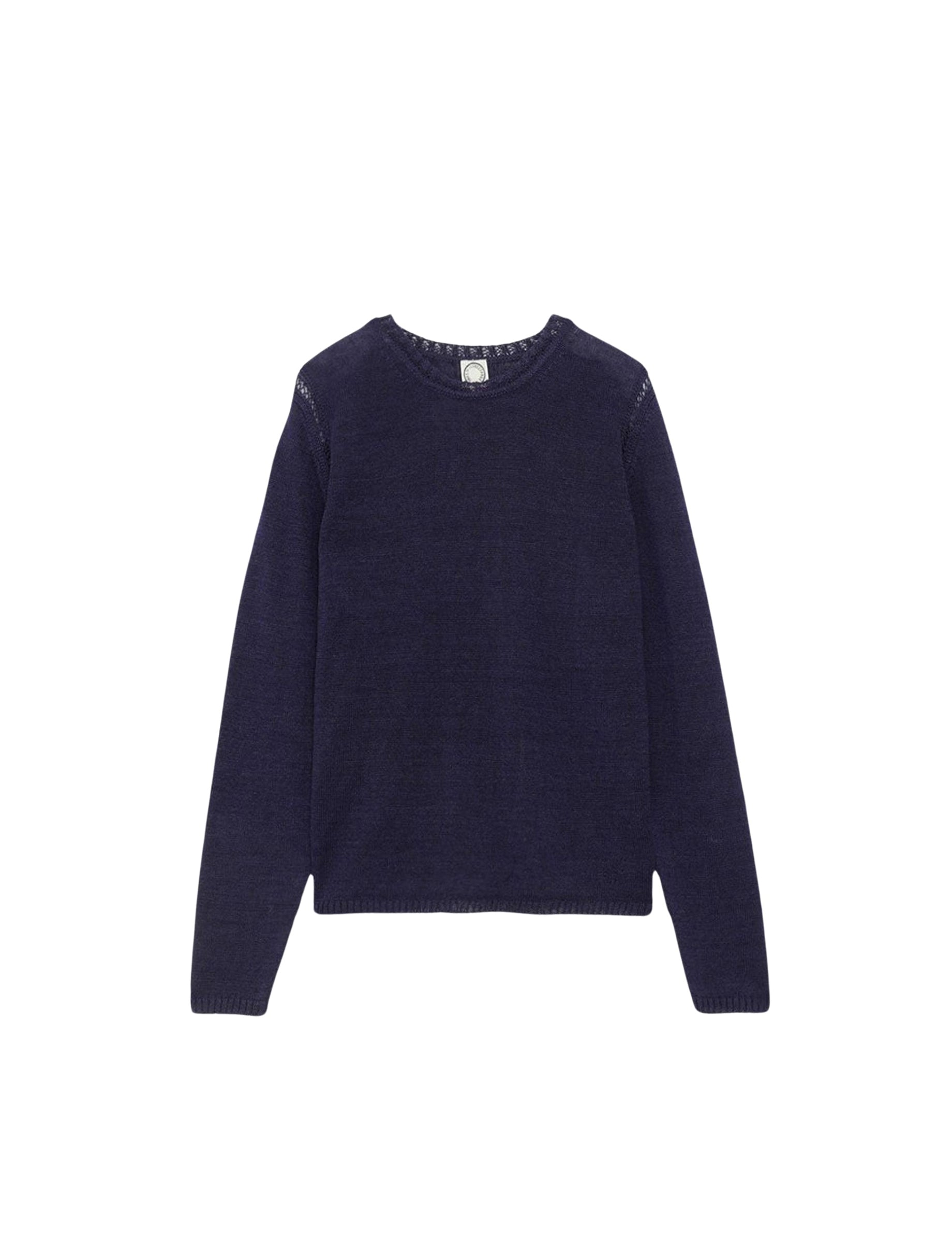 10qty RELIQUAT 75€ 5,3%  / Pull col rond Angelina en lin - Blue