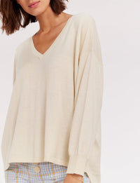 4qty RELIQUAT 75€ 33,3%  / Pull oversize Anton - Ivory