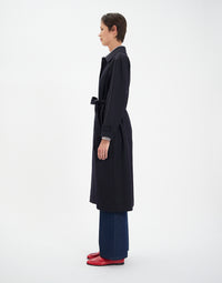 28qty NEW  / Manteau Esme en laine -  Blue Dark