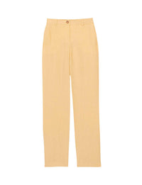 6qty RELIQUAT 75€ 0%  / Pantalon droit Francisco en lin - Straw