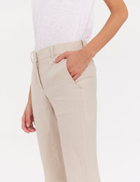 1qty RELIQUAT 75€ 100%  / Pantalon droit Francisco en lin - Sand