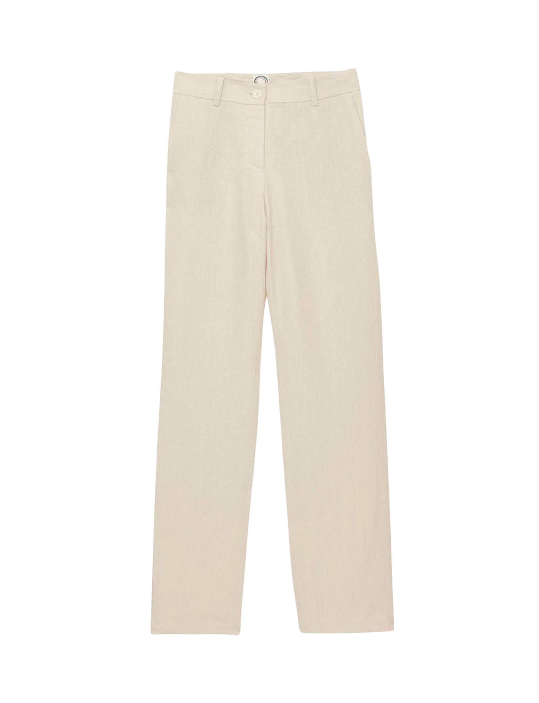 1qty RELIQUAT 75€ 100%  / Pantalon droit Francisco en lin - Sand