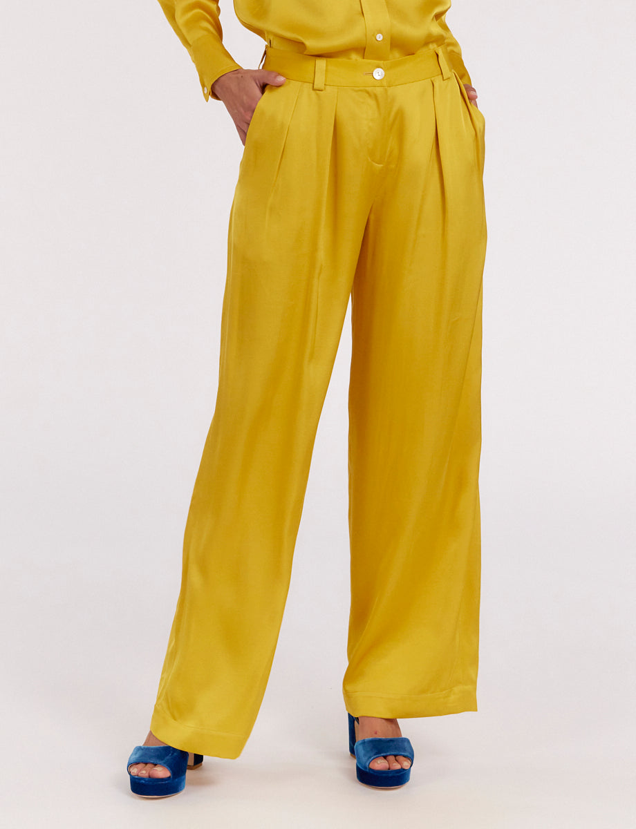 21qty RELIQUAT 75€ 6,7%  / Pantalon ample Luciano - Ocre