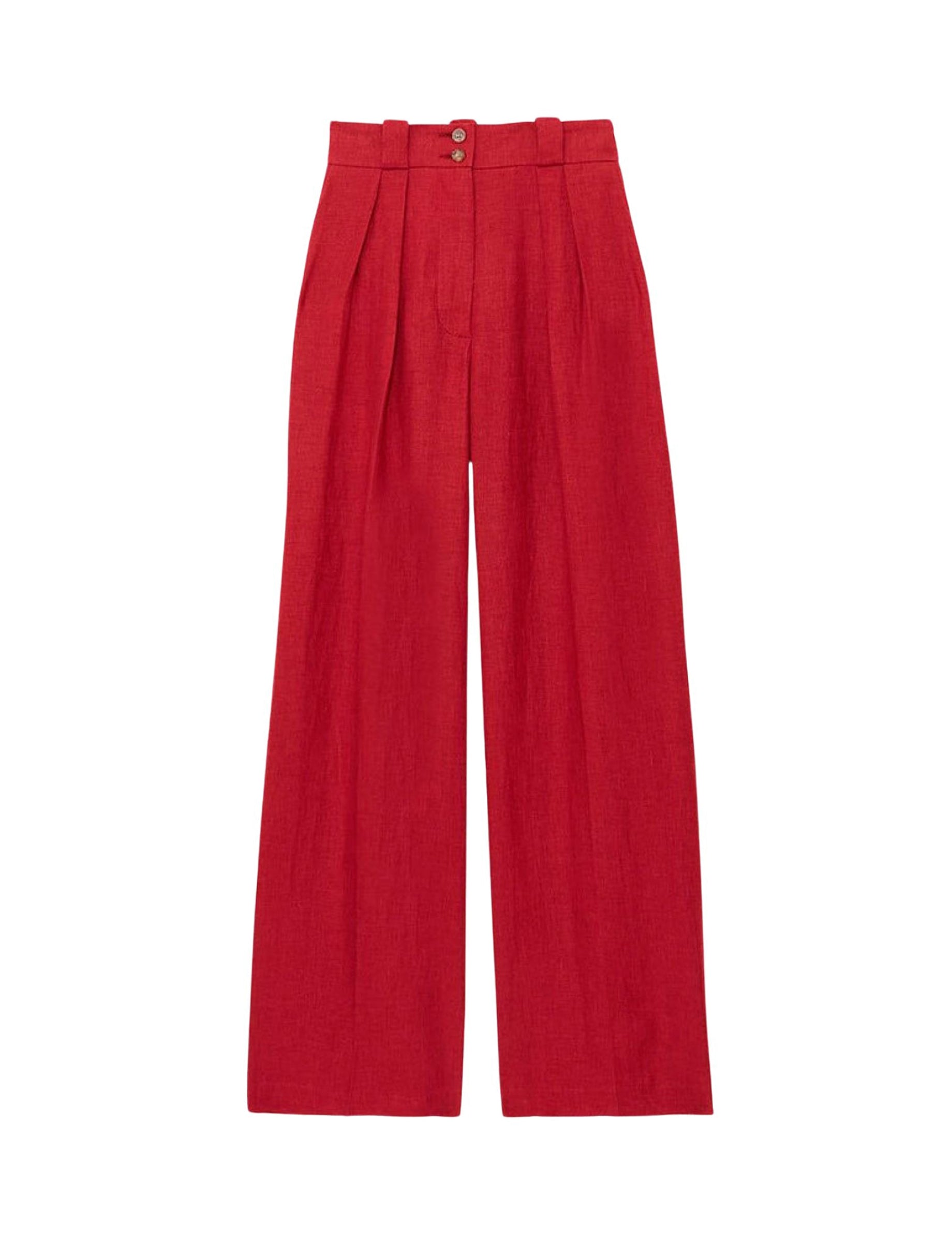 1qty RELIQUAT 75€ 50%  / Pantalon ample Marlène en lin - Raspberry