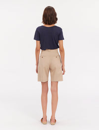 6qty RELIQUAT 75€ 0%  / Short taille haute Odette - Beige