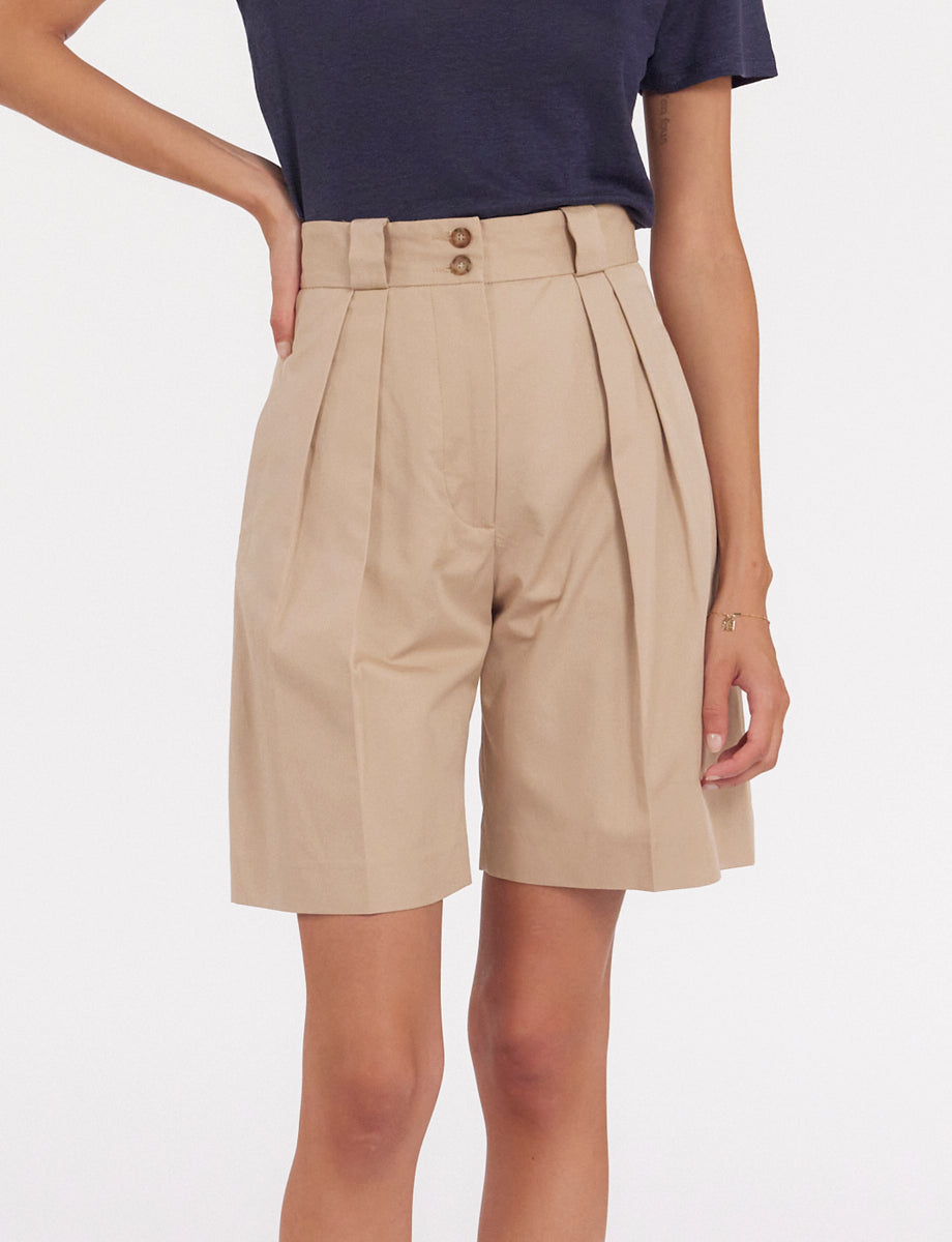 6qty RELIQUAT 75€ 0%  / Short taille haute Odette - Beige