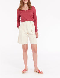 2qty RELIQUAT 75€ 0%  / Short taille haute Odette - Ivory