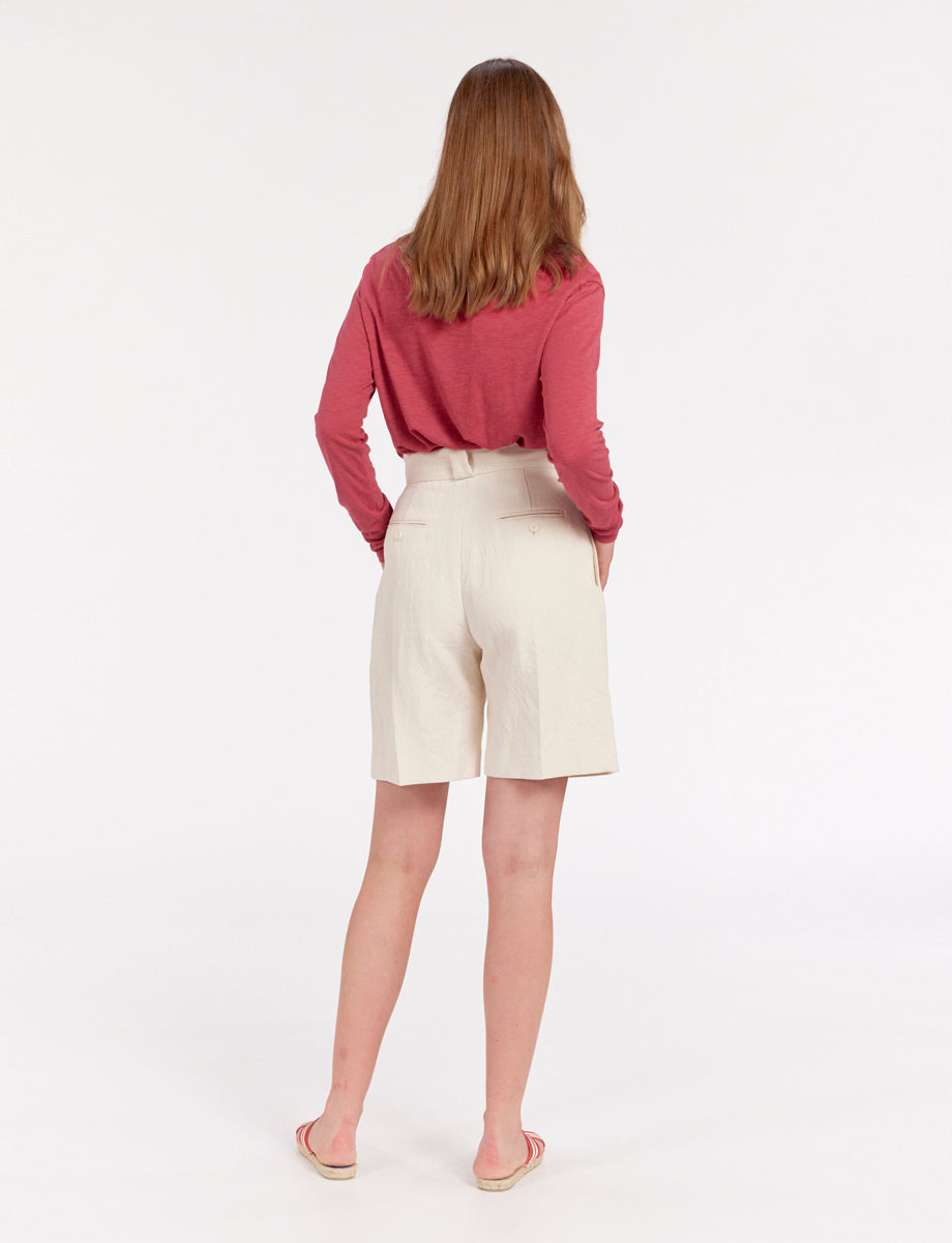 2qty RELIQUAT 75€ 0%  / Short taille haute Odette - Ivory