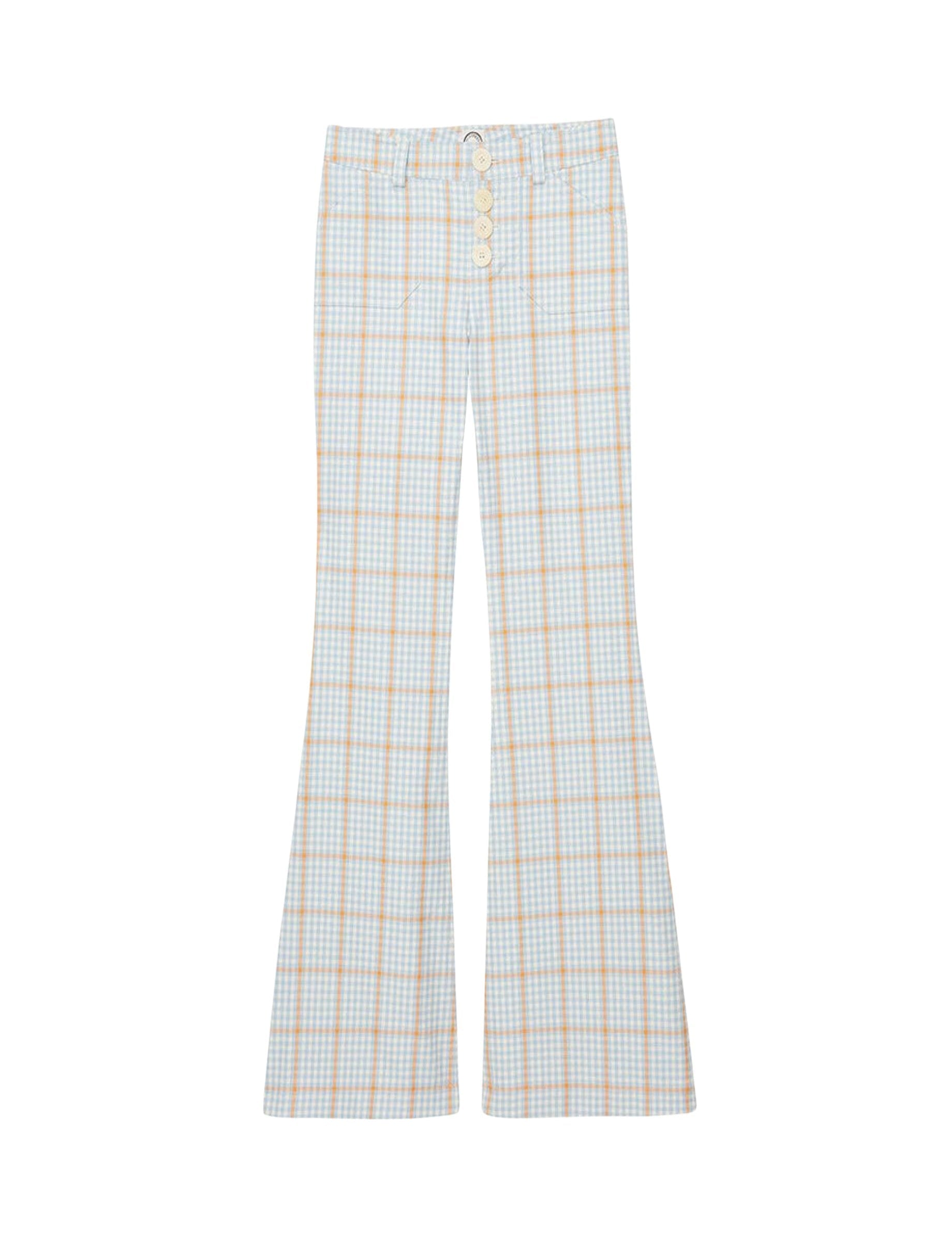 3qty RELIQUAT 75€ 0%  / Pantalon flare Charlotte - Blue Orange