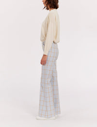 3qty RELIQUAT 75€ 0%  / Pantalon flare Charlotte - Blue Orange