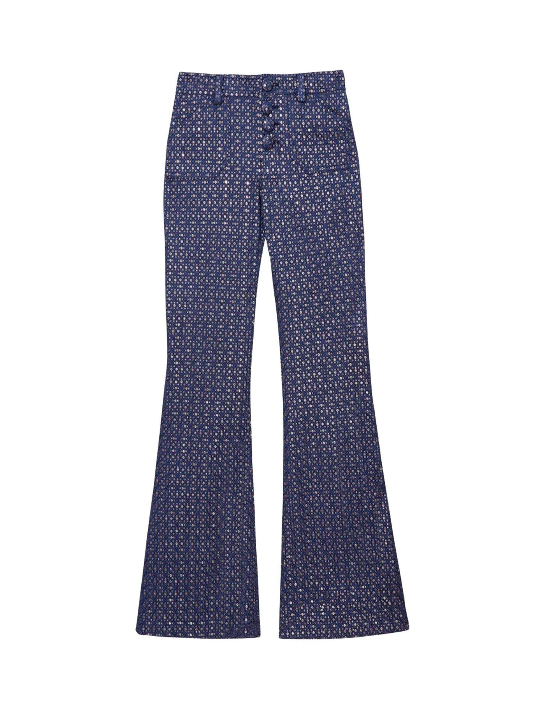4qty RELIQUAT 90€ 12,5%  / Pantalon flare Charlotte - Blue Navy